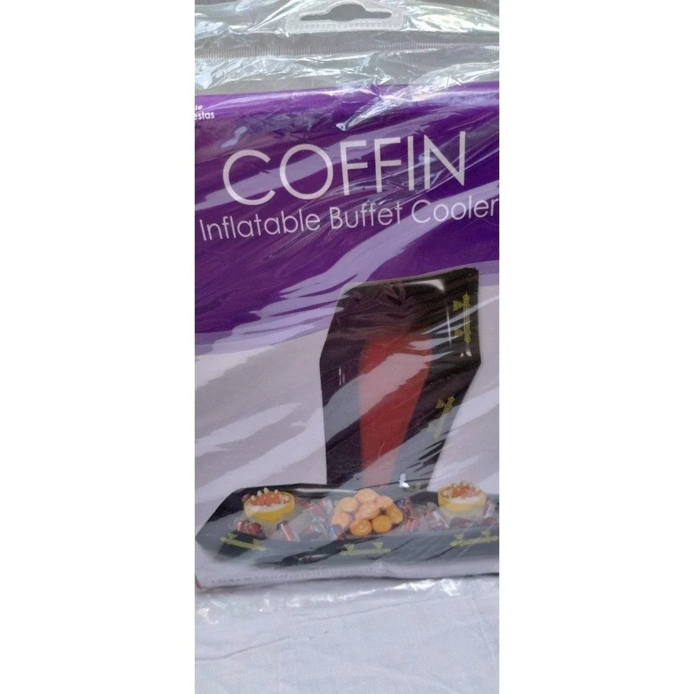 Beistle Coffin Inflatable Buffet‎ Cooler Halloween Party Decoration 30x44